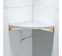 ZJHQQB Bathroom Shelves Light Luxury Natural Marble Space Aluminum Brushed Gold Towel Bar Rail Rack, Toilet Brush Holder, Paper Holder, Hardware Pendant Set