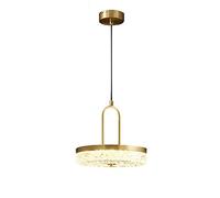 ZJHQQB Clothing Restaurant Bar Bedroom Bedside Lamps,LED Nordic All Copper Dining Room Chandelier,Light Luxury Chandelier-Copper tricolor light 30 * 33cm