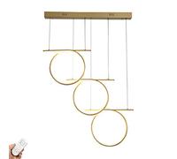 ZJHQQB Concise Art Chandelier,Atmosphere Home Creative Lighting,LED Nordic Light Luxury Dining Room Chandelier,Living Room Bedroom Dining Room Study-Gold has no aurora diode 3 head