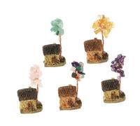 ZJHQQB Crystal Money Tree Wealth Tree Feng Shui Chinese Tree Home Ornament Decoraciones Para Salas De Casa Gemstone Bonsai Tree Home Decorations Chakra Crystals Money Tree Gemstones Resin
