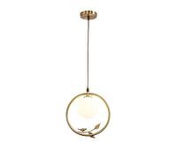 ZJHQQB Dining Room Bedroom Bedside Bar,G9 Nordic All Copper Single Head Chandelier, Light Luxury Minimalist Chandelier-Copper 25 * 150cm