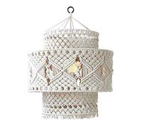 ZJHQQB E27 Handmade Cotton Thread Woven Chandelier,Bohemia Bedroom Light,Moroccan Ethnic Decorative Light-Prepare white 60 * 80ｃｍ