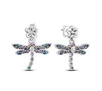 ZJHQQB ear Jacket Stud Earrings 925 Sterling Silver Earrings for Women Fashion Butterfly Moon Star Earrings Studs 5A Cz Jewelry Gifts for Women Girls, ENZEBAOFU, Dragonfly,