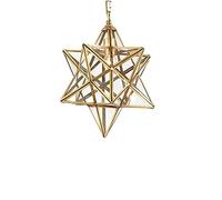 ZJHQQB European Style Art Star Glass Small Chandelier,Warm Pastoral Star Aisle Light,E27 All Copper American Country Chandelier,Restaurant Balcony Corridor Stair Bar Study-Copper 28 * 28cm透明罩