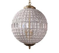 ZJHQQB French Palace Luxury Chandeliers,Clubhouse Living Room Bedroom Villa Hotel Project Chandelier,E14 American Crystal Chandeliers-Bronze 65cm