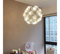 ZJHQQB G4 Globe During Lighting Fixturesadjustable Crystal Chandelier For Living Room Girls Room Dining Room,Orb Dandelion Chandeliers Ceiling Light,-Chrome 18