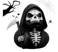 ZJHQQB Gothic Figurine Holding a Scythe | Resin Skeleton Ducks Statue Gothic Collection Figurine Home Decoration Halloween for Exhibition and Collection