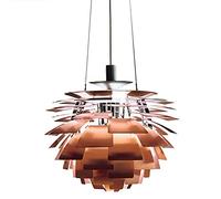 ZJHQQB Living Room Dining Room Bedroom Villa Stairwell Hotel Lobby Lighting,Nordic Designer Chandelier,E27 Denmark Pine Cone Lamp-Copper 72cm