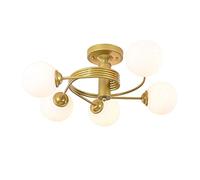 ZJHQQB Living Room Lamp,American Country Ceiling Lamp,E27 Nordic Magic Chandelier,Study Room Bedroom Clothing Store Restaurant Café-Gold. 5 head