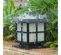 ZJHQQB Professional Vintage Column Light Chinese Traditional Square Pillar Headlight American Column Wall Lamp Outdoor Gate Villa Pool Terrace Fence Landscape Post Lights Lantern Waterproof IP65