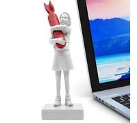 ZJHQQB Resin Girl Figurine Girl Sculpture | Home Art Figure - Resin Table Ornament, Collectible Figure, Statue for Table, Bookshelf and Room Decor