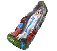 ZJHQQB Resin Mary Statue Catholic Religious Sculpture Decorative Tabletop Figurine for Church Decoration Home Office Mantel Craftsmanship Flat Base First Communion