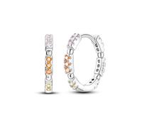ZJHQQB S925 Sterling Silver Hoop Earrings for Women Girls Butterfly Star Moon Trendy Cute Earrings 5A Cubic Zirconia, ENZEBAOFU, Patchwork CZ,