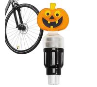 ZJHQQB Tire Valve Caps Light - Stem Caps Lights Night Riding Light - Pumpkin Shape Valve Stem Covers Warning Lights, Cycling Wheel Lights Intelligent Sensing Waterproof