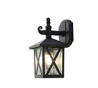 ZJHQQB Traditional Outdoor Wall Light Outdoor Waterproof Industrial Small Wall Mounted Aluminum Lantern E27 Base Hard-wired External Wall Lamp for Front Door Courtyard Balcony Lighting