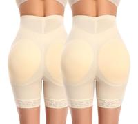 ZJHQQB Women Butt Lifter Padded Shapewear, Hi-Waist See-Through Mesh Butt Enhancer Crossdress But Knickers, Fake Buttock Underwear With Lace Hems