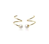 ZJHQQB Women's Pearl Ear Bones Ear Buckle Tightly Packed Double Earrings,