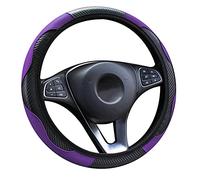 ZJHRTN Car Leather Steering Wheel Cover for Fiat 500 GQ 2000-2018 2019 2020 2021 2022 2023 2024 2025 2026, Breathable and Anti-Slip Wear-Resistant Comfort Interior Accessories,C