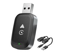 ZJHRTN Wireless CarPlay Adapter for MG HS SUV 2020 2021 2022 2023 2024 2025 2026, Plug & Play Fast Auto-Connect, Upgrade from Wired CarPlay to Wireless 2-in-1 Converter,Ink Black