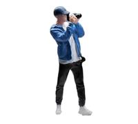 zjhukfmc 1/64 Scale Miniature Photographer Model-1.02 In Miniature Photographer Figures Model, Simulation Miniature Display Toy, Collectible Diorama Street People Model For Indoor Home Desk Decoration