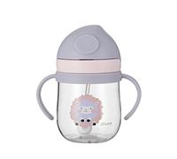 zjhukfmc 250ml Cute Sippy Cup, Anti Choking Scale Drinking Bottle, Littles Sippy Cup with Handles for Kids, Cartoon Sippy Cup with Weighted Ball for Travel, Portable Drinking Cup for Kids
