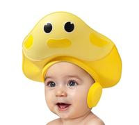 zjhukfmc 2pc Cartoon Shampoo Cap, 11.42x10.24x1.97in Shower Cap For Kids Foldable, Adjustable Baby Ear Protection Shampoo Caps, Cute Duck Baby Shower Hat Shield For Babies 6 Months And Up