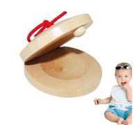 zjhukfmc 2X Wooden Castanets,Musical Castanets Instrument,Spanish Castanets,Creative Funny Finger Castanets,percussion Instruments Spanish Castanets,Percussion Instruments Clap Toys For Kids,5.5x5.5cm