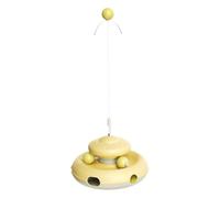 zjhukfmc Cat Turntable Teaser Toy, Turntable Ball Toy - Colourful Cat Self-Representation Toy, Portable Animal Enrichment Ball, Funny Pet Supplies for Home, Travel