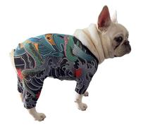 zjhukfmc Clothes for Pets, Cotton Costume with Dragon Print, Breathable Outfits for Dogs, Outdoor Celebrations, Photo Props, Birthday, All Seasons, Spring