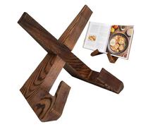 zjhukfmc Cookbook Holder | Rustic Foldable Adjustable Rack,Decorative Book Display Stand - for Tablet Cookbook Recipe Picture Magazines Record Music Plate Home Countertop Desk Table Desktop
