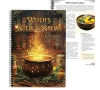 zjhukfmc Cooking Recipe | Halloween Witch Vintage Cooking Recipe Manual - Easy Guide for Daily Kitchen Dining Cooker Beginners Home Family Adults Women Men Lunch Party Birthday