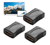 zjhukfmc Female Adapter, HD Compact Adapter Female to Female, High Resolution 4K HDR Video Connection with Straight Plug and Audio Accessories for Home Cinema Projectors and on the Go