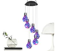 zjhukfmc Garden Decorations Hanging Solar Lights, 70cm Solar Led Lights Wind Chime Light, Wind Chimes Solar Light, LED Solar Crystal Ball Wind Chime, Outdoor Decor For Party Yard Window Home