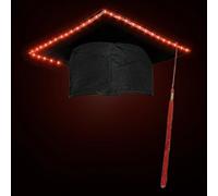 zjhukfmc Graduation Hat for Students and Academics - Illuminated Graduation Cap with LED - Headpiece with Tassel University Costume Accessories Decoration for Theme Party Graduation Party School Event