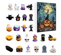 zjhukfmc Halloween Countdown Calendar, Classic Pumpkin Ghost Halloween Advent, Spooky Pendants Doll Figures Ornament Festive Holiday Decor for Kids Home Adults Friends Shop Family Girls