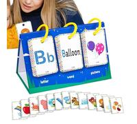 zjhukfmc Letter Flash Cards Educational | Letter Recognition Learning Card,Game Portable Toy Develop Skills Girl Aged 3-8 Home Playtime Preschoolers Travel School Boy