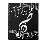 zjhukfmc Music Folder, 40 Compartments Storage Folder, Spiral Bound Choir Folder Shows 80 Pages, for Presentation, Photo, Scrapbook, Paper, Painting, Piano, CV, Card, Keepsake, Business