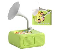zjhukfmc Portable Gramophone Story Player with 96Cards,11x9.2cm Story Music Player for Kids,ABS Educational Music Players,Interactive Learning Toy,Easy To Use,for Boys Girls