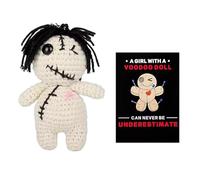 zjhukfmc Positive Crochet Animals - Horrible Emotional Support Crochet Doll - Plush Toys with Inspirational Card, Home Decor for Grief Support Table Table