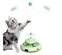 zjhukfmc Rotating Cat Teaser, Interactive Cat Stick Toy, Colourful Cat Self-Representation Toy, Portable Animal Enrichment Ball, Funny Pet Supplies for Home, Travel