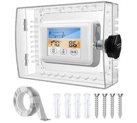zjhukfmc Thermostat Cover with Combination Lock and Transparent Protective Cover - Transparent Thermostat Security Box | for Home Office Restaurant School Hotel Rental Property