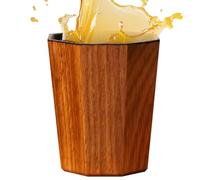 zjhukfmc Whiskey Grail, 7.8x5.8x9.1cm Wooden Drinking Oak Cup, Wooden Whiskey Glass, Charred Drinking Vessel, Glass for Consumption, Barrel Beverage Cups for Parties, Home