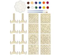 zjhukfmc Wooden Coasters for Crafts, Painting Homemade Table Decorations and Centrepieces - Simple Coasters for Crafts, for Christmas, DIY, Adults, Desk, Office, Home