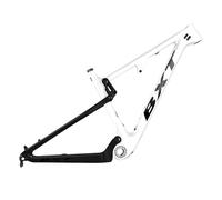 ZJIEDB 16/17/18.5/20inch Full Suspension Bike Frame 100mm Travel 29er Carbon Fibre Mountain Disc Brake XC/Trail Soft Tail Racing 12 * 142mm Thru-Axle/9 135mm QR(White,29 17")