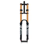 ZJIEDB 26 27.5 29 Mountain Bike Air Suspension Fork XC/AM Double Shoulder Rebound Adjustale With Lockout,Travel 150mm 1-1/8" Straight Front Disc Brake QR(Gold,29'')