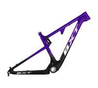 ZJIEDB 29er Full Suspension Mountain Bike Frame 16/17/18.5/20inch Carbon Fibre Disc Brake 100mm Travel XC Soft Tail Trail Racing 12 * 148mm Thru-Axle BOOST Frame(Violet,29 18.5")