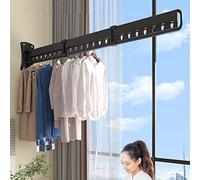 ZJIEDB Clothes Laundry Drying Rack Wall Mounted, Easy To Install, Strong Load-Bearing, Space Saver Hanger,Tri-Collapsible Dry For Balcony, Bathroom, Bedroom Mounted Rac