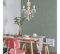 ZJIEDB Colorful Crystal Pendant Light Fixtures, Princess Room Warm Romantic Decoration Candle Chandelier Lighting for Bedroom Decoration Children's Room Modern Simple Ceiling Lights,3 Lig