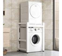ZJIEDB Dryer Stand Washing Machine Shelf Drum Dishwasher Storage Floor 2 Tier Upper Stacking Rack Suitable For Bathroom, Kitchen, Balcony, Laundry Room, Bearing Capacity 300kg
