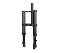 ZJIEDB E-bike Fork 12/20/26 Inch 4.0 Fat Bike Suspension BMX Snow Double Shoulder Inverted Spring Straight Tube Travel 90/120/110mm QR 135X9mm (Color : Black 12'')
